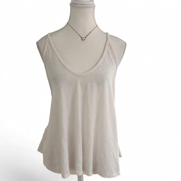 We The Free Free People White Casual Tank Top With Open Back Size XS - Picture 1 of 4